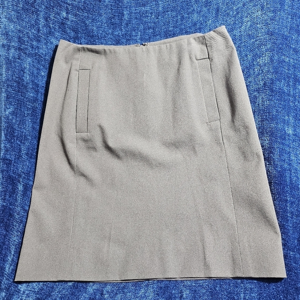 NEW Peace of Cloth Taupe Pencil Skirt Small - Picture 3 of 9